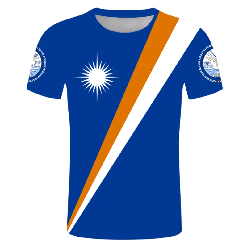 Летняя черная быстросохнущая Футболка с принтом Маршалловы Острова|Футболки| |