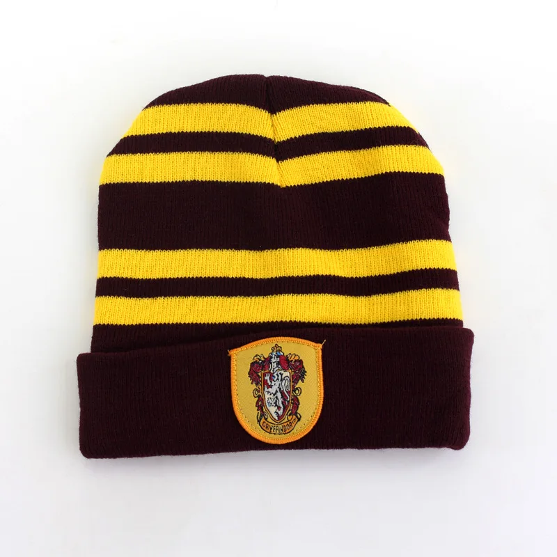 Шапка Magic School Potter Beanies унисекс для косплея, вязанная Осенняя шапка Skullies, женская уличная шапка в стиле хип-хоп, мужская шапка для папы, для колледжа - Цвет: GRYFFINDOR