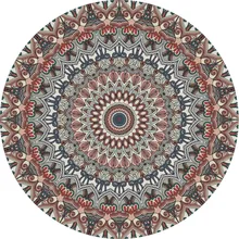 Скандинавский Ретро индийская Мандала этнический круглый ковер для гостиной круглый коврик с цветочным принтом детская комната большой геометрический ковер