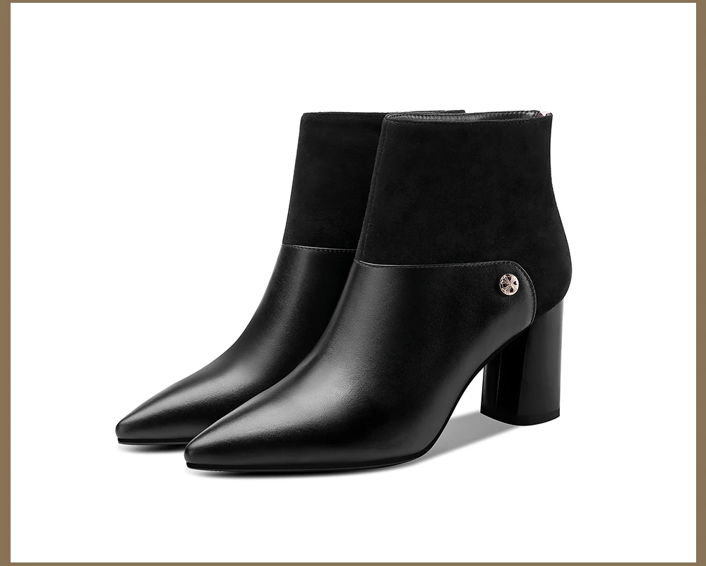 SOPHITINA/женские ботинки ручной работы; обувь ручной работы из высококачественной натуральной кожи на квадратном каблуке; женские ботинки на высоком каблуке 7,5 см на молнии; MO271