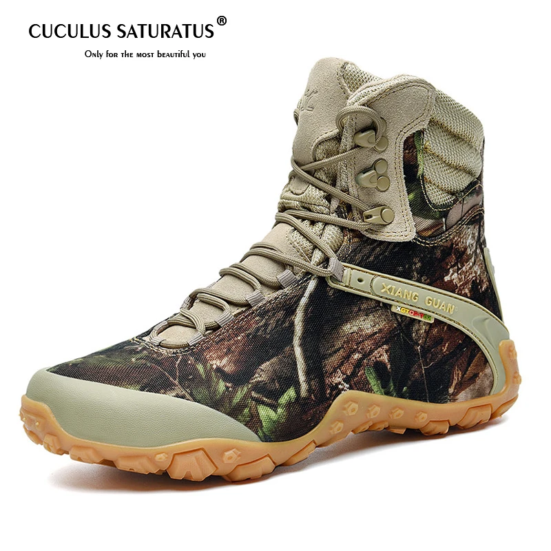 Высококачественные мужские военные тактические ботинки с высоким берцем, водонепроницаемые походные армейские ботинки, кожаные ботинки для работы, 86892 - Цвет: Sandy for Man