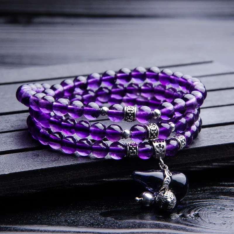Natural Purple Amethyst Bracelet (7)