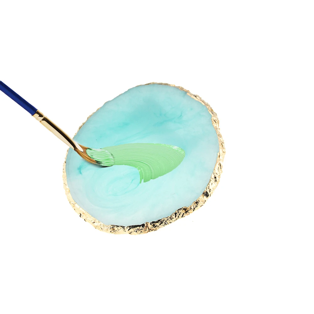 Resin storage painted palette tray jewelry display board necklace ring earrings display tray creative decoration storage box