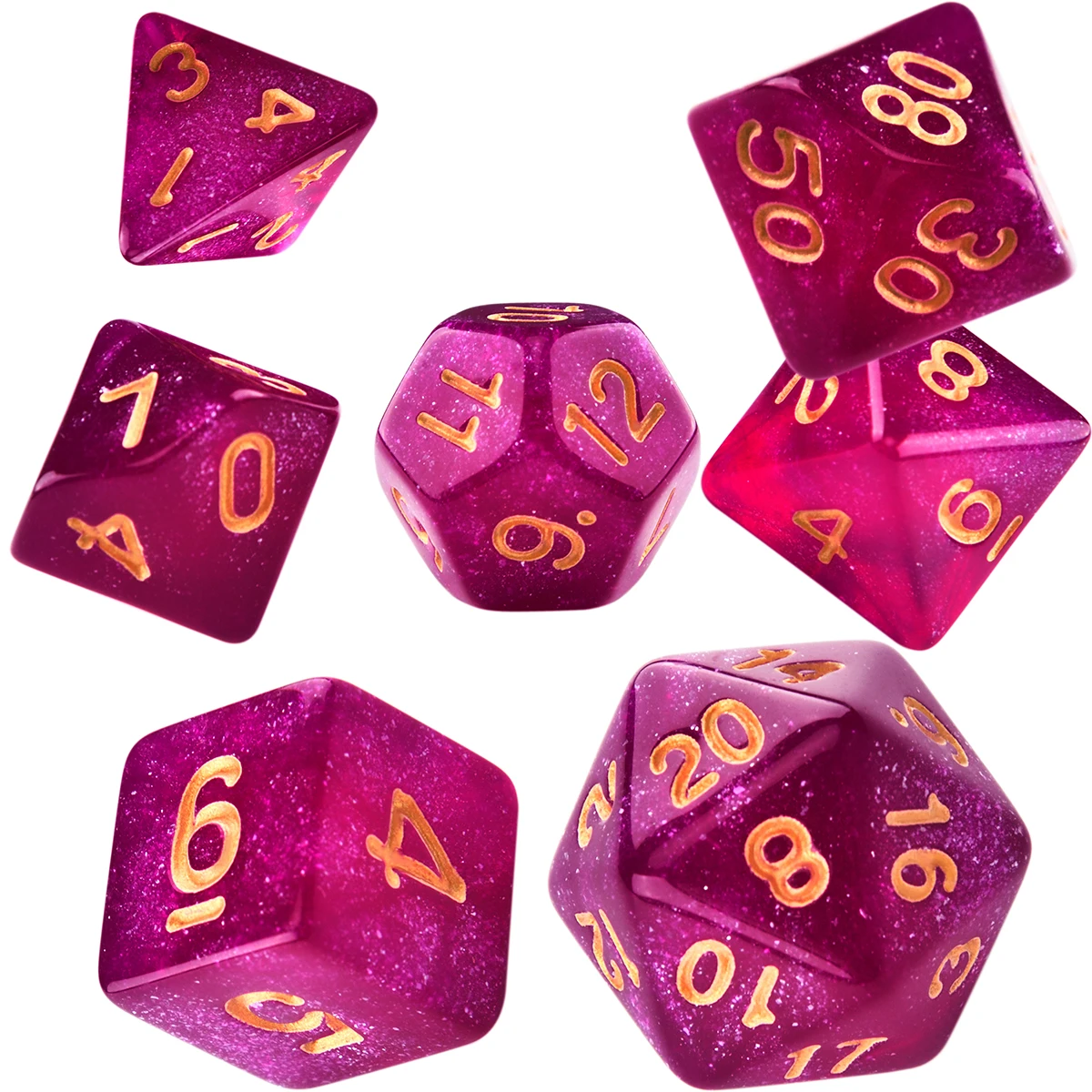 Star Shine Glitter Sparkles Polyhedral Dice Set D4 D6 D8 D10 D% D12 D20 for TRPG DND Game | Спорт и развлечения