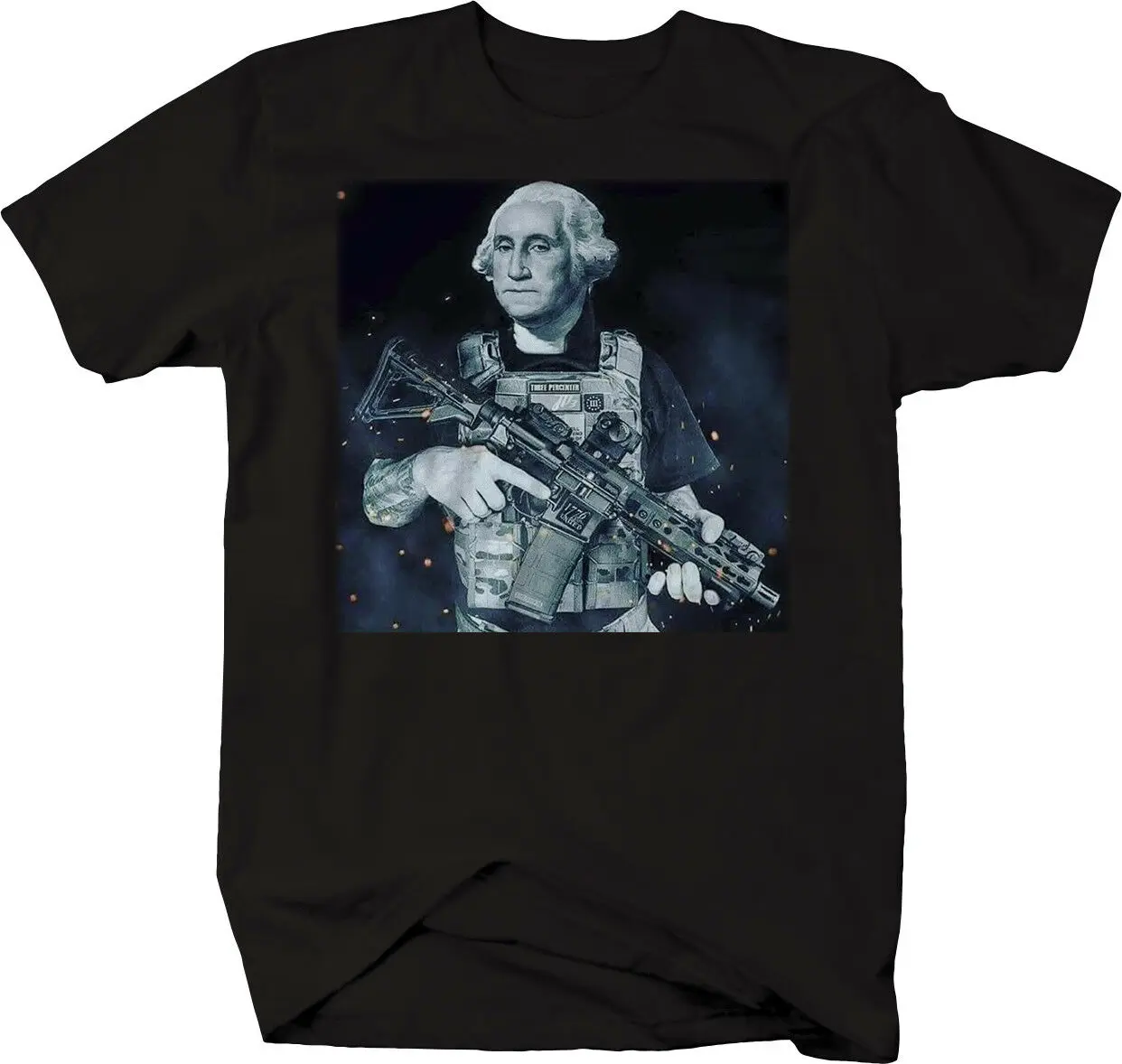 

George Washington 1776 Constitution Rifle Funny Gun Rights T-Shirt. Summer Cotton Short Sleeve O-Neck Men's T Shirt New S-3XL