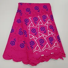 Мягкое Африканское сухое кружево ткань из Дубая швейцарская кружевная ткань высокое качество кружева новейшее швейцарское кружево из вуали 5 ярдов/партия LU