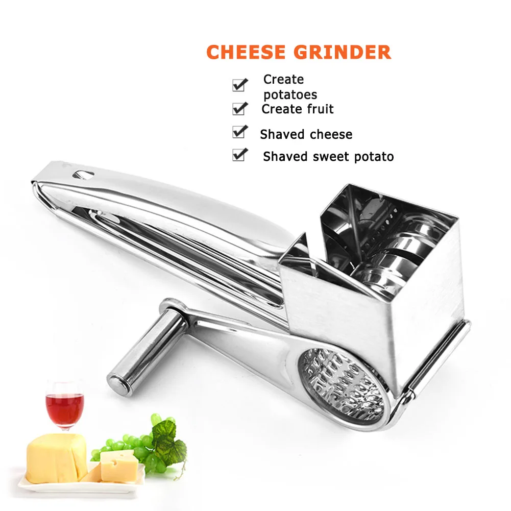 Practical Chocolates Shredder Stainless Steel Drum Hand-Cranked Cheese  Grater Rotary Ginger Chocolate Cutter Planer