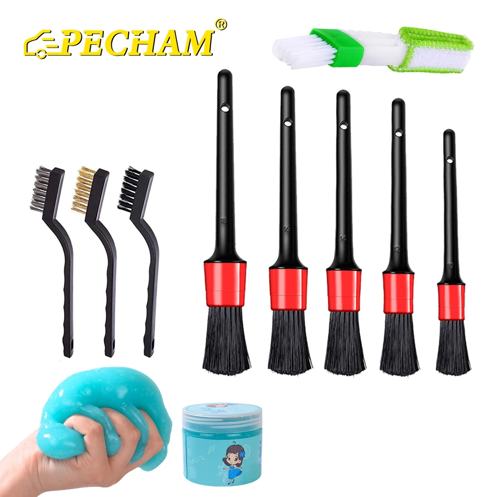 10 Pcs Car Cleaning Brush Detailing Brush Set Car Wash Clean Brushes