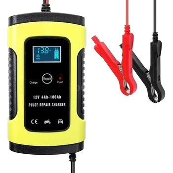 

12V Battery Trickle Charger Maintainer Portable Smart Float Charger for Car Motorcycle Lawn, 150×85×60mm