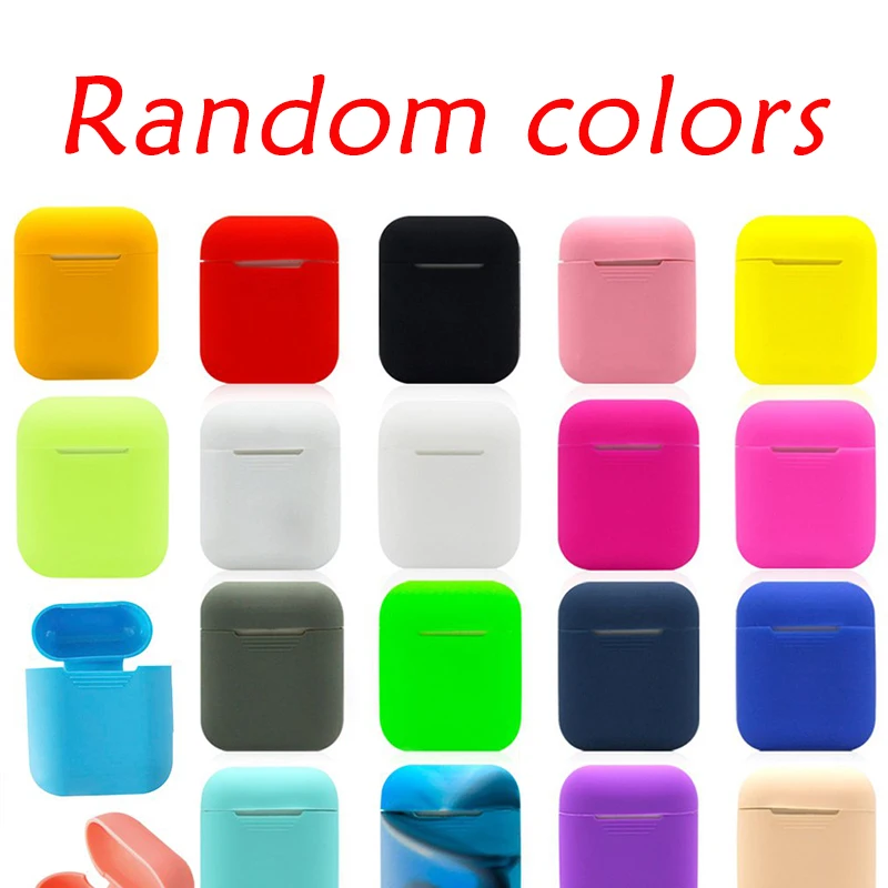 for airpods 2 Accessories air pods 2 airpod air pod for earpods ear pods case for i12 i60 tws i10 tws i9000 i90 i100 i200 i500 - Цвет: Random colors 2dai