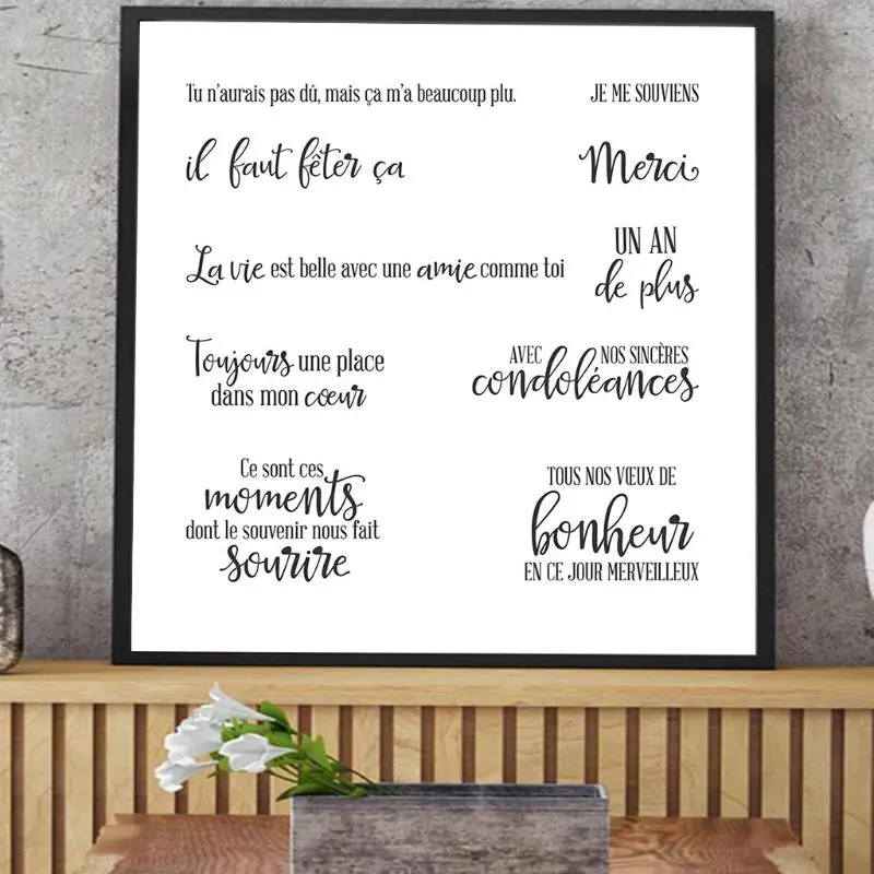 French Alphabet DIY Silicone Clear Stamp Cling Seal Scrapbook Embossing Album Decor clear stamps clear rubber stamps