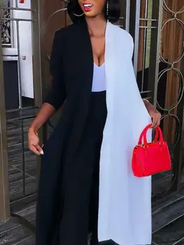 

arrival Women Contrast Color Cardigan Blouse 2019 New Long Sleeve Cardigan Loose For Autumn Kimono Shawl Tops Blouse Coat