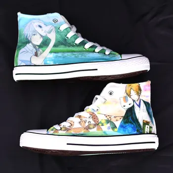 

Natsume Yujin-cho Cosplay Graffiti Shoes Cos Hotarubi no mori e Anime High help canvas shoes fashion casual student shoes