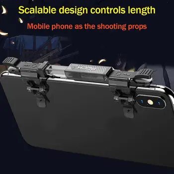 

Mobile Phone Game Pad Shooter Controller Trigger Fire Artifact The Phone Button Acce Eating Stretch Chicken Handle Mobile B D4K5