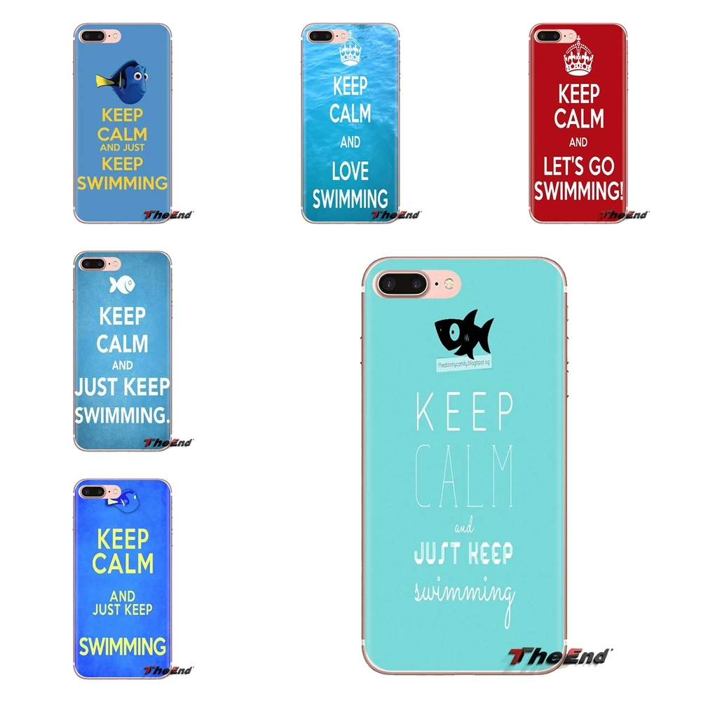 Keep calm And Enjoy Go swimming For Xiaomi Redmi 4 3 3S Pro Mi3 Mi4 Mi4i Mi4C Mi5 Mi5S Mi Max Note 2 Transparent TPU Housing |