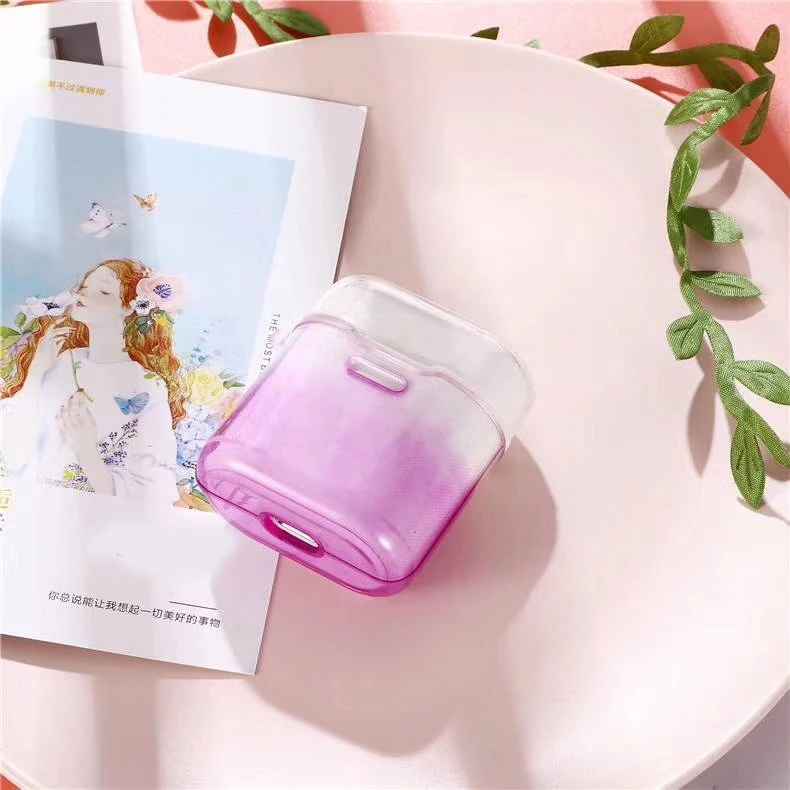 A4 Для Xiaomi AirDots Pro Чехол прозрачный градиентного цвета защитный чехол для наушников для Xiaomi Air Dots Pro силиконовый прозрачный Чехол - Цвет: A4