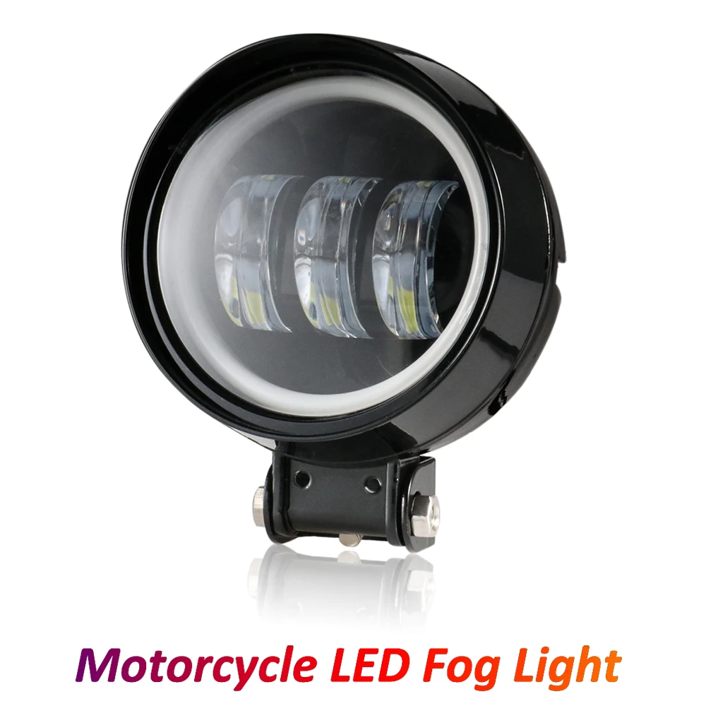 Humoristisch Snazzy voordat Universal Motorcycle LED Fog Lights Retro Motorbike Scooter Touring  Motocross Front Auxiliary Lamp 12V Round Additional Light| | - AliExpress