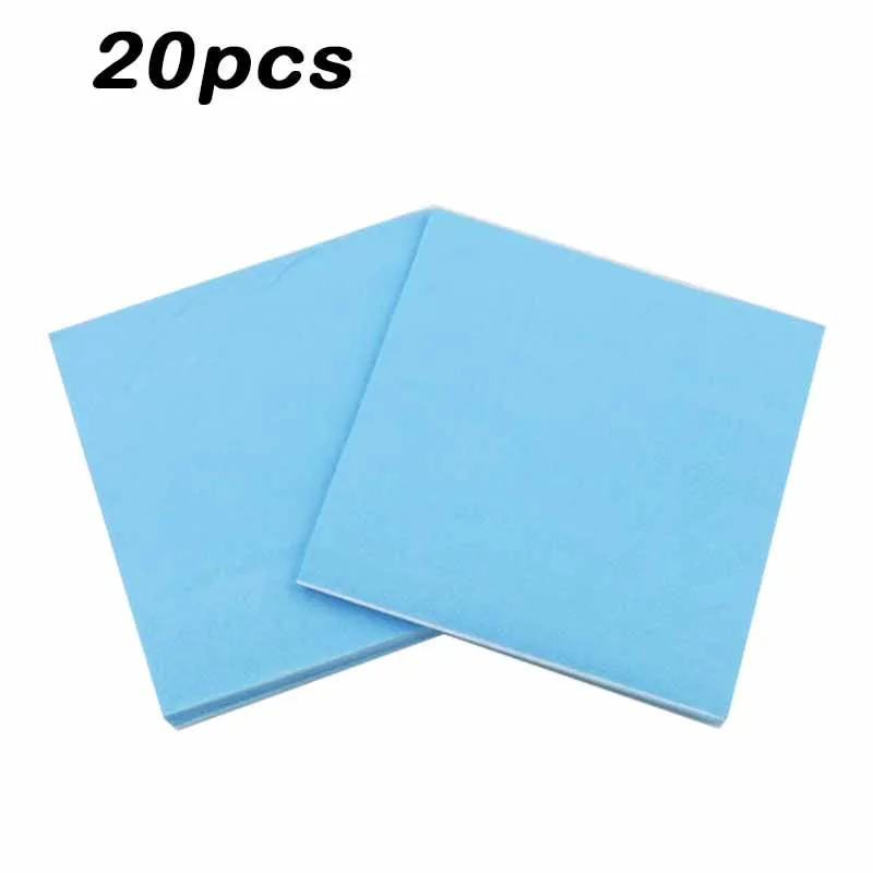 Napkins 20pcs 20 шт., набор одноразовой посуды, вечерние принадлежности, синие салфетки, тарелки, чашки, бумажные соломинки, украшения для свадебной вечеринки, для взрослых - Цвет: Napkins 20pcs