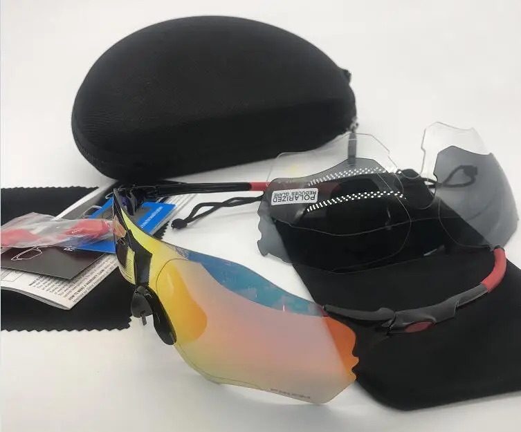 3 lens polarized 03 Поляризационные очки с 3 линзами для спорта на открытом воздухе, для езды на велосипеде, Mtb, шоссейные, велосипедные солнцезащитные очки, очки для езды,, мужские, женские, велосипедные очки - Цвет: 3 lens polarized 03