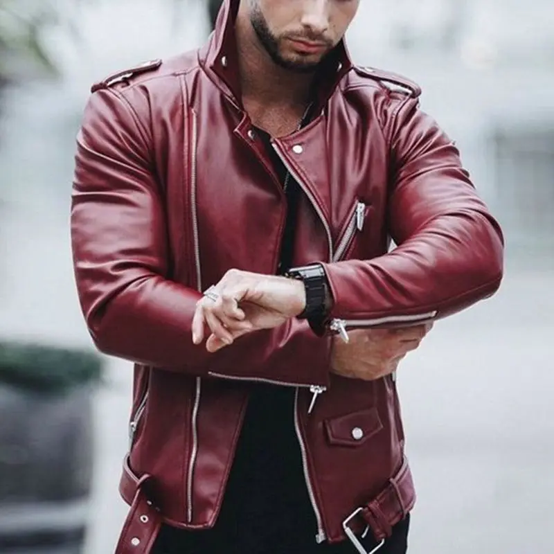 US $19.99 46% OFF|NIBESSER 2019 Plus Size Leather Jackets Men Autumn Long Sleeve Stand Collar Jackets Winter Zipper Patchwork Faux Leather Coats|Faux Leather Coats| | - AliExpress