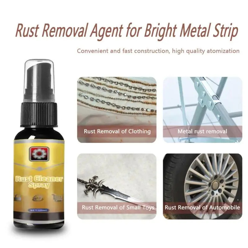 Rust Inhibitor Rust Remover Derusting Spray Car Maintenance Cleaning 30ML Metal Surface Chrome Paint Clean Anti-rust Lubricant