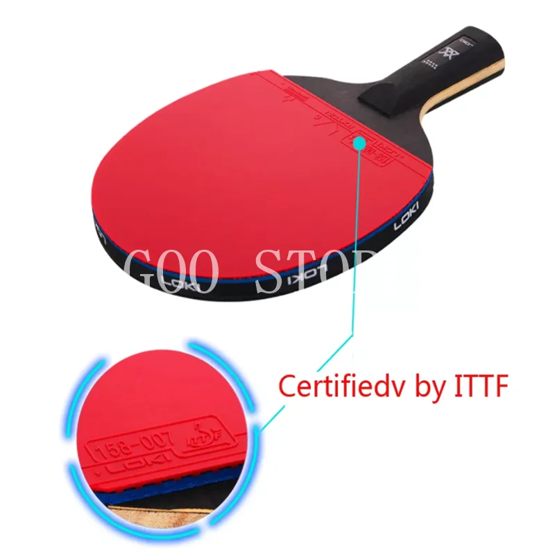 Raquette De Ping-pong Professionnelle 9 étoiles En Fibre De Carbone - Manche Long Ou Court, Avec étui, 180-210 G