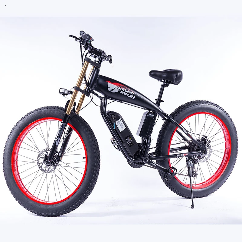 

SMLROElectric Bike Fat Tire Electric Bicycle 26" City Mountain Beach E-Bike for Men Adults Waterproof 48V 13Ah Lithium Battery