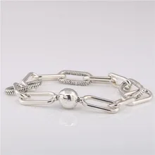 Браслет из стерлингового серебра 925 пробы браслет для галстука подходит для всех видов шармов и подвесок подарок на день рождения