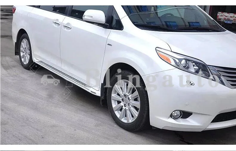 Белая Беговая доска подходит для T. oyota Sienna 2011- 2 шт. Левая Правая боковая ступенька nerf бар Автомобильная педаль боковая лестница боковая панель