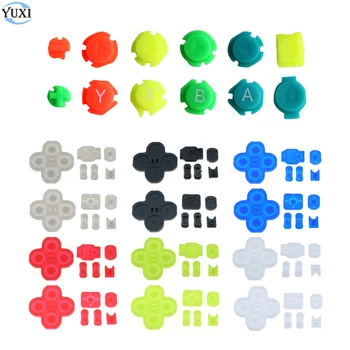 

YuXi ABXY Direction Keys Buttons + Conductive Rubber Silicone Button Pad Kit For Nintend Switch Joy-Con Left Right Controller