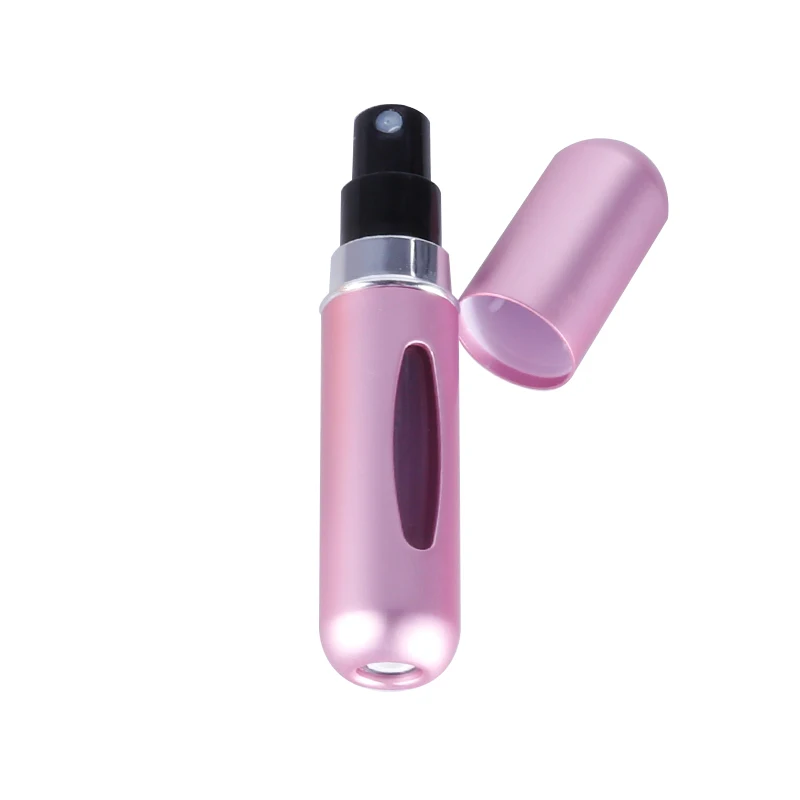matte pink OSHIONER, 13 цветов, 5 мл, портативный мини многоразовый пустой распылитель для духов, распылитель для путешествий, спрей, аромат, после бритья, чехол с насосом - Цвет: matte pink