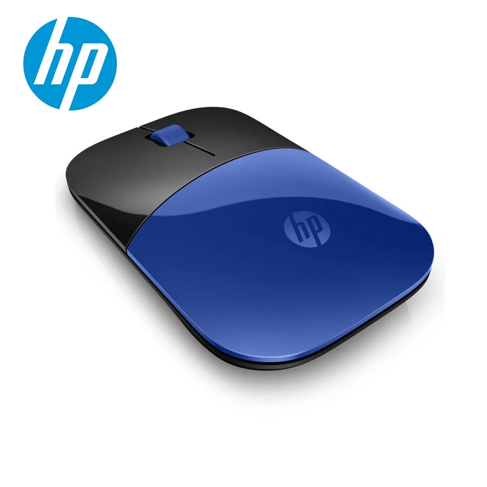 Hp Z3700 Мини тонкая Бесшумная беспроводная мышь, Портативная оптическая USB мышь 1200 dpi 2,4 ГГц, приемник, мышь для ПК, ноутбука, офиса, милые мышки - Цвет: Синий