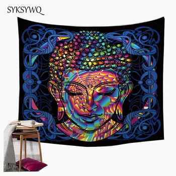 

trippy tapestry Buddha tapiz pared dorm decor tapisserie mural 3d wall carpet wall hanging