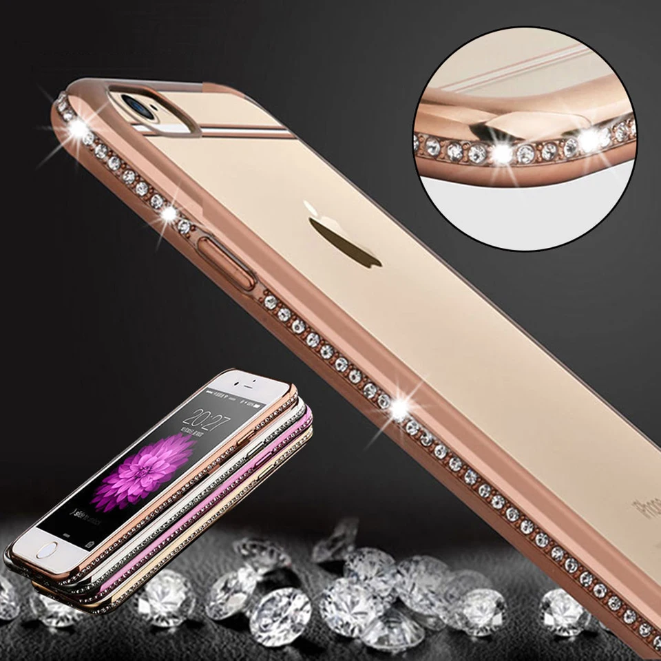 

Luxury Diamond Glitter Case For Fundas iPhone 6s 6 SE 5 5s 7 8 Plus X XR XS MAX Samsung Note 10 Pro S10 S9 Cover TPU Phone Caso