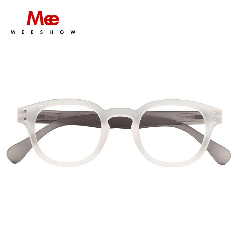 Meeshow очки для чтения Для мужчин Для женщин очки в стиле ретро, модные, очки для глаз с французский Стиль Lesebrillen 0+ 1,0+ 1,5+ 2,0+ 2,5+ 3,0 1513 все - Цвет оправы: WHITEGRAY