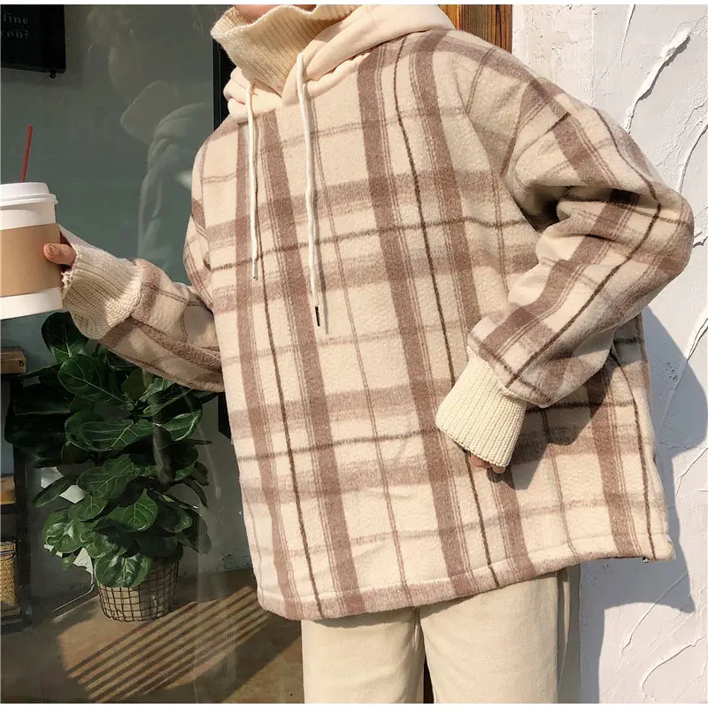 Женская Вельветовая Толстовка в клетку с кулиской из кусков, женские толстовки с капюшоном, пуловер, весна, Модный повседневный женский джемпер