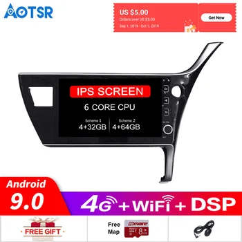 

Android 9.0DSP Car GPS Navigation radio player For Toyota Corolla 2018 2019 2020 Multimedia Radio Audio Player Headunit No DVD