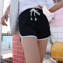 2019 летние дорожные шорты женские с эластичной резинкой на талии короткие женские универсальные свободные прочный мягкий хлопок