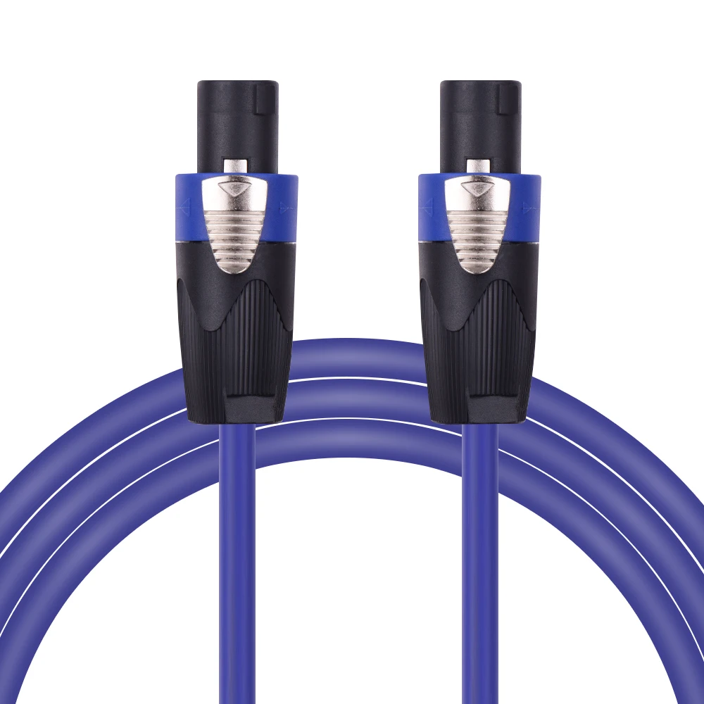 

12AWG Stage Mixer Cables Audio Amplifier Cord Speaker Connector Male to Male Four Core Oxygen Free Copper Conductor NL4FC