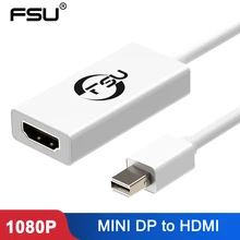 Fsu thunderbolt mini displayport dp para hdmi cabo 1080p tv projetor porta de exibição para hdmi adaptador cabo para mac macbook pro ar