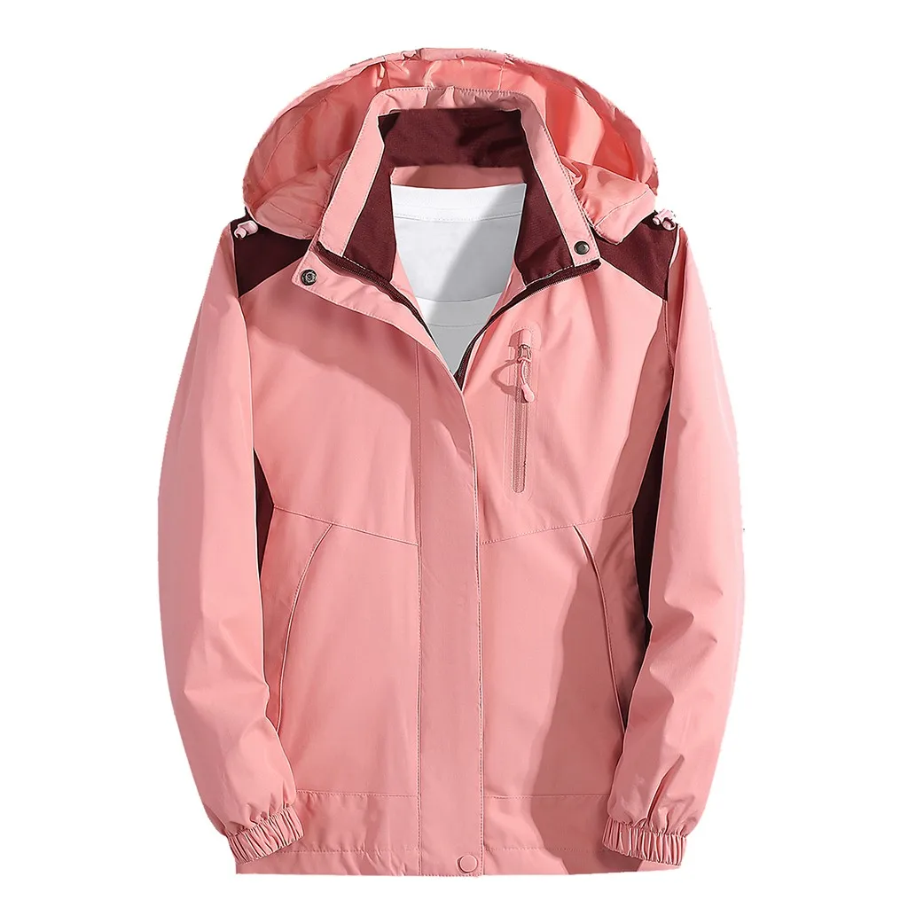 JAYCOSIN женские спортивные куртки для пеших прогулок, отстегивающиеся, новинка, водонепроницаемые, солнцезащитные, для улицы, спортивные пальто, женская ветровка 905W - Цвет: Бургундия
