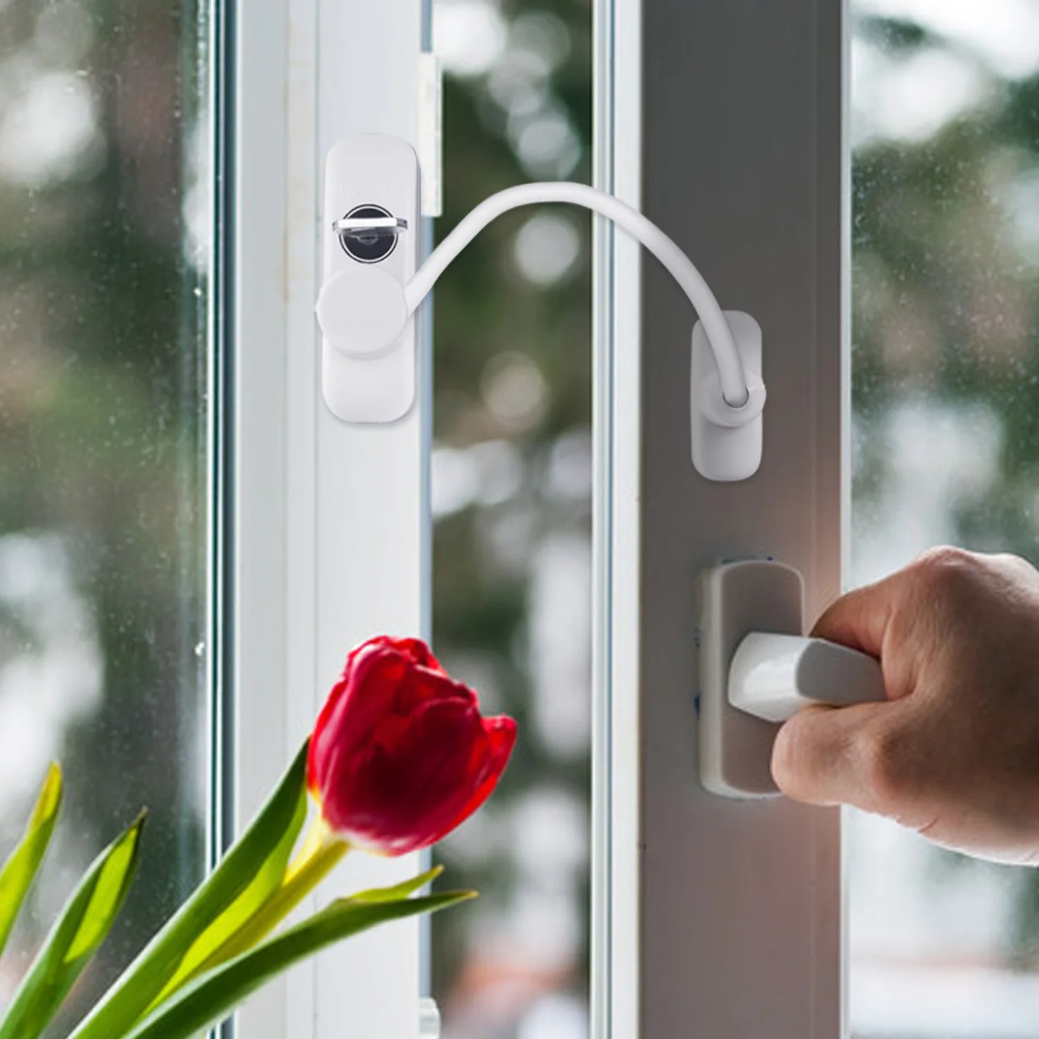 Janela da Porta de Segurança Bloqueio com Cabo para Casa Crianças Restrictor Cozinha Sala Estar Quarto Jardim Infância Escola 4 Pçs 4 Mamãe e Bebê