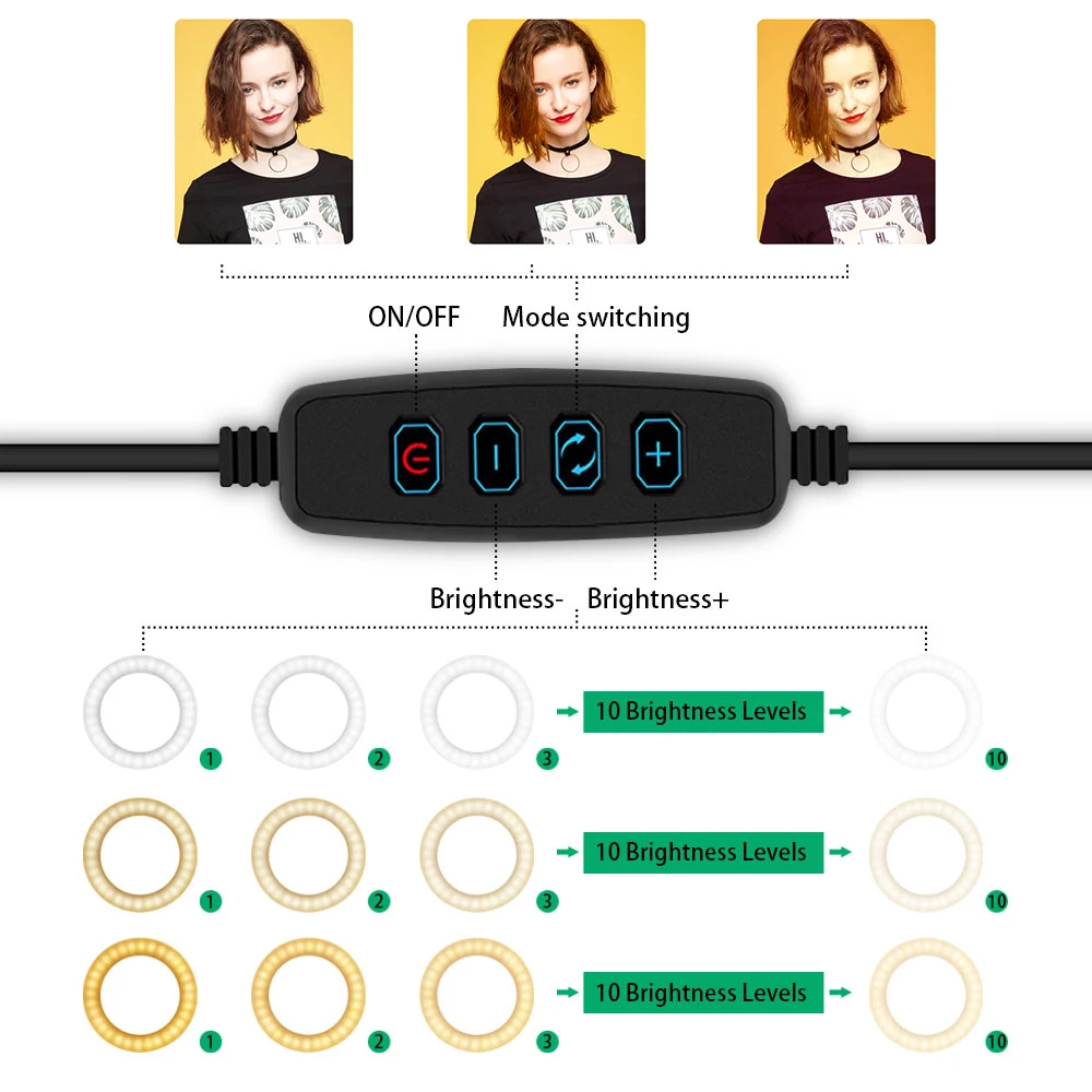 Dozzlor 16/20/26 см Диаметр кольцо Красота заполнить светильник студийный фон для фото заполнить кольцо светильник со штативом Для женщин девушки макияж лампа