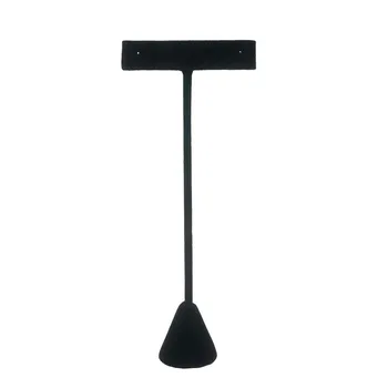 

Home Showcase Velvet Exhibition Holder Jewelry Display Ornament Storage Organizer Earring Stand Counter Stud Hanging T Shape