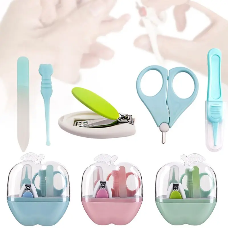 

Baby Nail Care Suit Infants Kids Household Nails Clippers Ear Spoon Safety Scissors