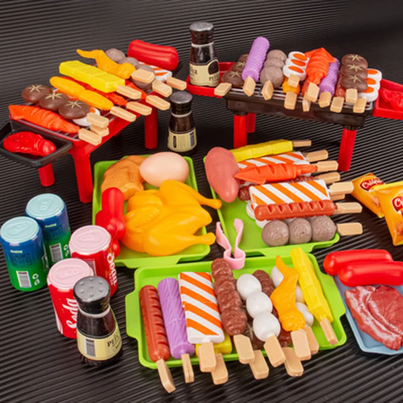 

children's Pretend Play Kitchen Toys Simulation Barbecue Cookware Cooking Food Role Play Educational Play House Toys