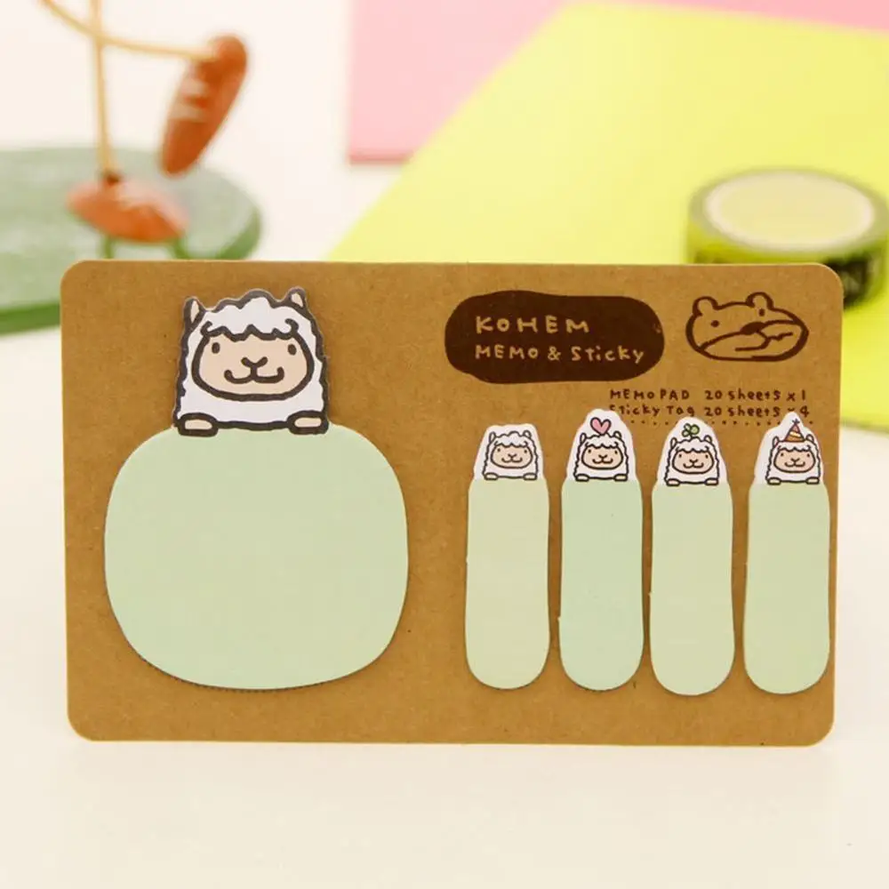 

1Pc Kawaii Animal Sticky Notes Cute Memo Pads Post Sticker Scrapbook Diary planner message notepad School Office Supplies 2019