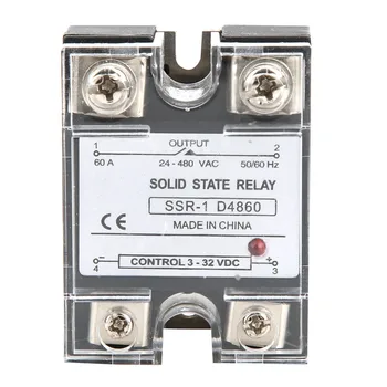 

SSR-60-DA Solid State Relay SSR Solid State Module DC Controlled AC 3-32VDC 24-480VAC latching relay