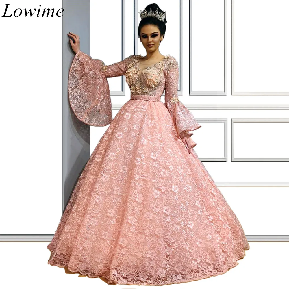 

Wholesale Plus Size Dubai Evening Dress 2020 A-Line Turkish Women Prom Dress Party Lace Celebrity Quinceanera Gowns Vestidos