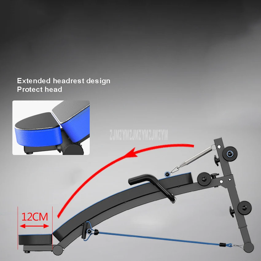 Многофункциональная сидячая скамья с подголовником Тяговая веревка тренажер стальная рама Ab Брюшная Фитнес-скамья внутреннее оборудование